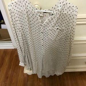 Large long sleeve free people blouse